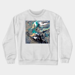 "TGF" (grey and turquoise pour) Crewneck Sweatshirt